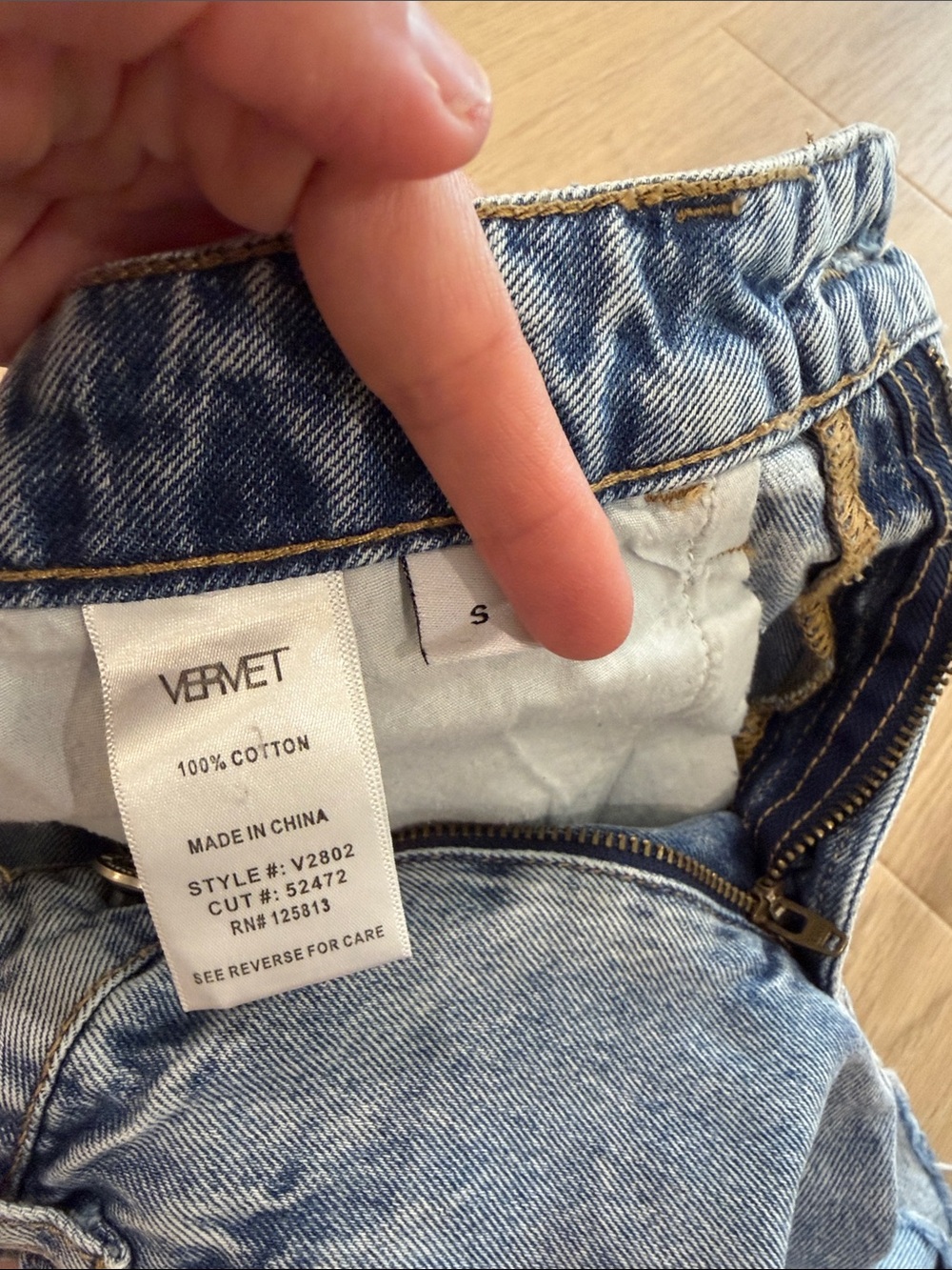 Vince Light Blue Distressed Denim Cutoff Shorts - Picture 2 of 5